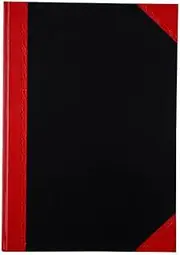 Cumberland A4 Notebook 100 Leaf, Red/Black