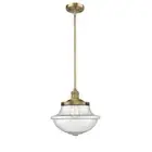 Innovations 201S LG Oxford 12" LED Mini, Brass/Seed School - 201S-BB-G544-LED