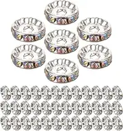 TEHAUX 100pcs Bracelets Metal Beads for Jewelry Making DIY Spacer Beads Spacer Beads Charms Metal Loose Beads Metal Spacer Beads DIY Beads DIY Loose Beads Simple Necklace Beads Zinc Alloy