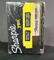 24 Sharpie PRO Permanent Markers King Sized Chisel Tip Black 2 12 Ct. Boxes New