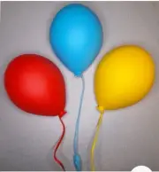 Ikea Dromminge Balloon Child Wall Lamps Lights Red Yellow Blue Set (3) New
