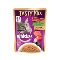 在飛比找森森購物網優惠-【Whiskas偉嘉】什錦珍味妙鮮包 海鮮總匯及海藻湯 70