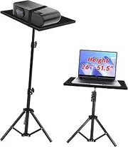 Generic Projector Tripod Stand with Adjustable Platform Tray for Home Classroom and Conference Use Construction for Projectors and Laptops