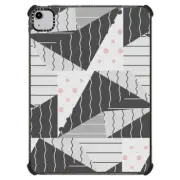 iPad Air (4th/5th gen) iPad Impact Case Geometrical black white pink abstract shapes pattern