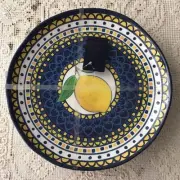 Rachel Roy Melamine Dinner Plates 11” Lemon Print Set Of 4 French Country