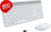 MK470 Slim Wireless Keyboard Mouse Combo Off White Quiet USB Windows
