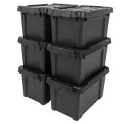 IRIS USA 5 Gallon Heavy-Duty Stackable Storage Totes, Plastic Container Bins