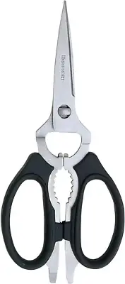 Messermeister 8-Inch Take-Apart Kitchen Scissors, Black - Includes Screwdriver,
