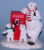 Coca Cola Heritage Collection Cavanaugh "Refreshing Treat" polar bears w cubs