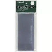 Clear Plastic Currency Envelopes for Bank Notes - 6-Count - H.E. Harris