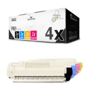 4x Toner for OKI C 5600 5700 Dn N 43381905 - 43324408