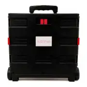 Foldable Shopping Cart - Portable Collapsible Wheeled Folding Trolley Crate