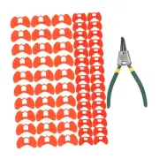 60Pcs Pinless Peepers for Pet Pheasants Poultry Blinders for Farming Chickens