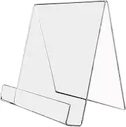 Generic Clear Acrylic Cookbook Stand, Clear Acrylic Book Stand for Menu Posters, as described, A4