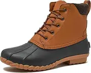 Lands' End Dakota Waterproof Boots for Men - Insulated Warm Mens Duck Boots, Black or Brown, Size 7 to 15, Medium and Extra Wide Width - Winter, Snow or Rain Boots Men