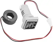 LED Digital Display Voltmeter, AC Voltage Current Meter Indicator, for Wide Measurement Range (White)