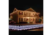 LED Pre-Lit Fence White