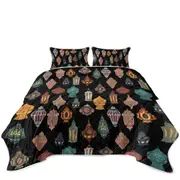 Multi Colored Vintage Oriental Lamps Coverlet