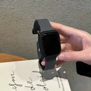 適用applewatch8蘋果錶帶iwatch76543磁吸扣SE矽膠Ultra錶帶