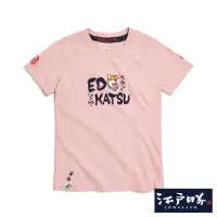 在飛比找momo購物網優惠-【EDWIN】江戶勝 女裝 笑臉勝太郎短袖T恤(粉紅色)