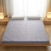 Full Size Japanese Futon Mattress, Comfortable Soft Breathable Portable Foldable Mattress, Ideal for Sofa, Lounger, Bedroom or Guest Bed (90 x 200 cm)(Gray,100cm*200cm)