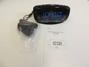 DreamSky Digital Alarm Clock - Black- LED color is Blue