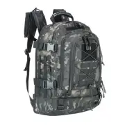 Large Military Bug Out Bag 3 Day Pack Expandable Backpack Army Black Camo