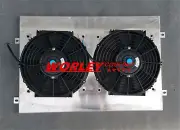QLD-Aluminum Shroud+Fans FOR 86-97 Nissan D21 Pathfinder Pickup E LE SE XE new