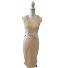 House of Harlow 1960 Revolve Crochet Ribbed Knit Cropped Top Skirt Set M