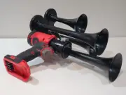 CRAFTSMAN V20 Li-ion Power Air Horn,Train Horn Compressor, QUAD Metal Black 14"