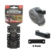 STEALTHMOUNTS Bench Belts Black - hanging space of 3.2cm - 6 Pack