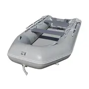 [TechBrands] Inflatable PVC Boat with Air Deck (Grey) - 3.3m