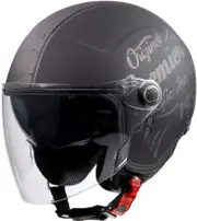 Premier Rocker shield OR, open face helmet , color: Matt Black/Grey , size: XS