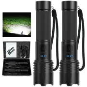 LED Flashlights High Lumens Rechargeable, 2000 Lumens Super Bright Flash Ligh...