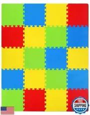 Kangler Kids Puzzle Play Mats, 20pcs Extra Large Colorful Foam Flooring Tiles