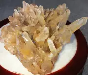 6.98LB Amazing Natural Yellow Green Ghost Quartz Crystal Cluster Point Specimen