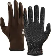 [SUJAYU] Full Finger Thin Hiking Gloves for Men Women, Touchscreen Cycling Gloves Running Gloves Driving Gloves Women Men, UV Protection Gloves Light Gloves for Women Men