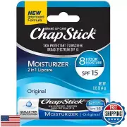 ChapStick Moisturizer 2-in-1 Lipcare SPF 15, Original – Sunscreen Lip Balm wi