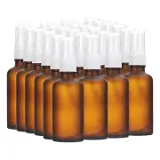 2oz Glass Spray Bottles 24pcs Fine Mist Sprayer for Cleaning Hair Brown White