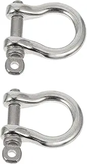 COHEALI DIY Leather Craft U-Shaped Key Ring Loop D-Ring Screw Hook for Purse Keychain Collar