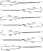 7pcs Hair Dye Mixer Small Bracket Manual Dye Necklace Chains Hacking Creative Pebble Remote Control Accessories Griddle Pan Fringe Makeup Kit Artificial Pot Stainless Steel Silver
