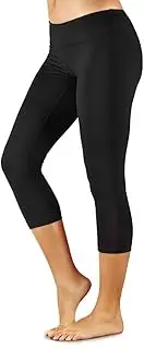 [Tommie Copper] Women’s Core Compression Capris I Breathable, UPF 50, Discreet Leggings & Base Layer for Daily Muscle Support