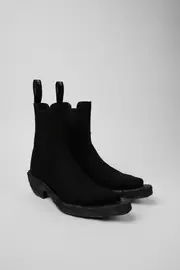 Venga Black Textile Chelsea Bootie
