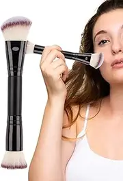 Eye Makeup Brushes,Double-Ended Hair Makeup Brush - Women Beauty Powder Blending Brush For Liquid, Concealer, Cream, Blush