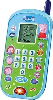 VTech Peppa Pig Learning Phone: Pretend Play Phone, 2-5 Years, Toddler, Unisex, Multicoloured, Communication Skill, Group Game, Hand-Eye Coordination