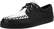 [T.U.K] TUK Shoes Black/White Leather Creeper Sneaker Shoes