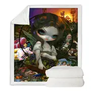 Fine Art Unseelie Court Gluttony Seven Deadly Sins Throw Blanket
