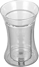 MOLUCKFU Double Wall Glass Cup Reusable Drinking Glass for Cold Drinks Coffee and Milk Tea Beverage Holder for Parties Weddings and Special Occasions