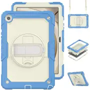 MCC Shockproof Samsung Galaxy Tab A9+ Plus 11" Strap Colourful Case Cover X210 X215 [Blue+Beige]
