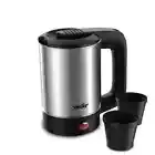 0.5L Mini Electric Kettle Tea Coffee Stainless Steel 600W Portable Travel Water